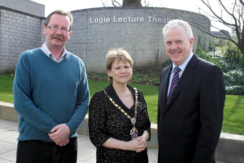 William Lauder, Head of the School of Nursing, Midwifery and health, President of the Royal College of Nursing Andrea Spyropoulos and Principal Gerry McCormac