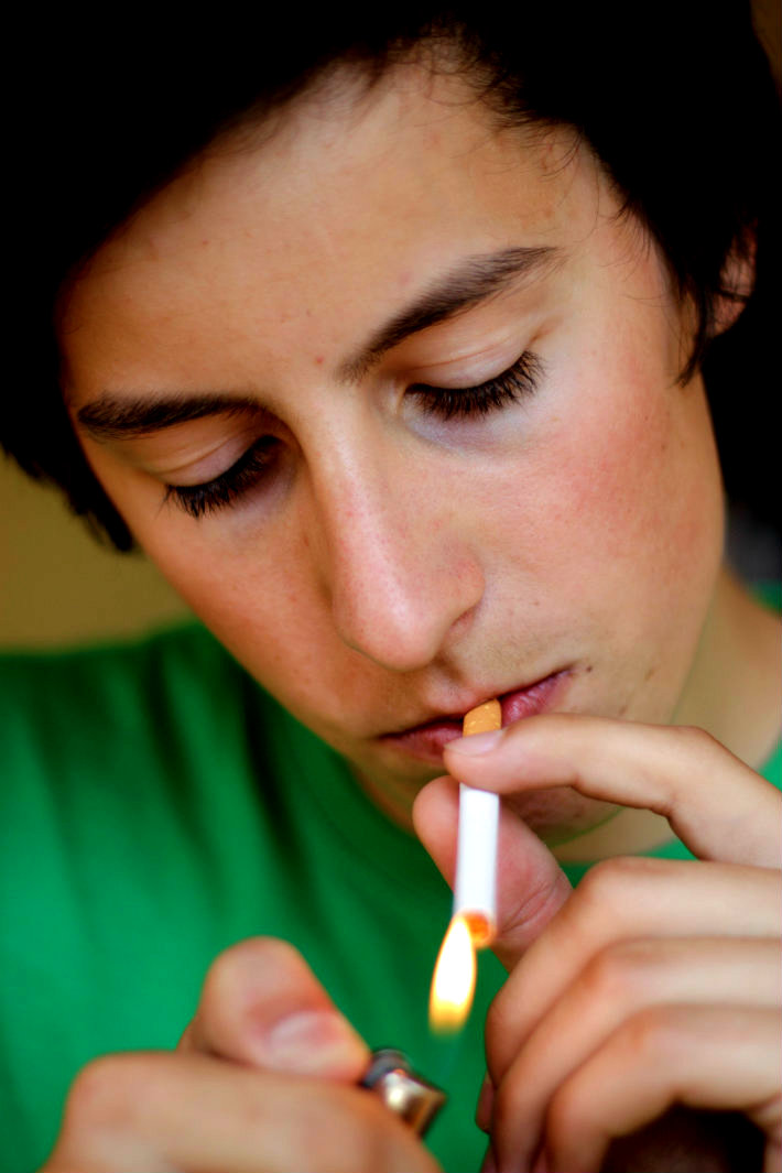 A young smoker