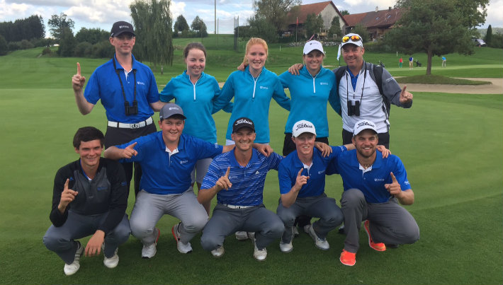 The victorious Stirling Golf Teams at the 2015 European University Championships
