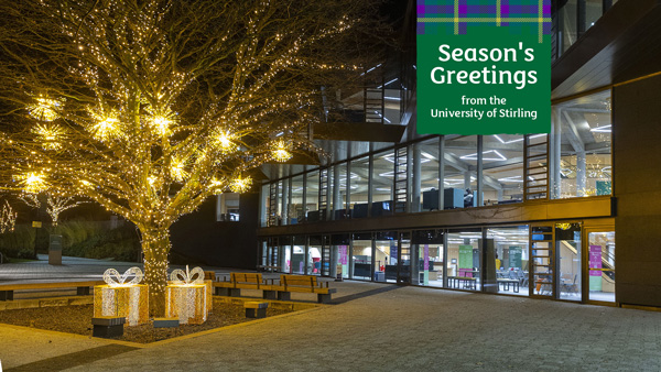 Christmas light on campus