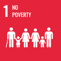 Sustainable Development Goal (SDG) 1 logo - No Poverty 250x250