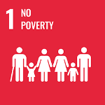 Sustainable Development Goal (SDG) 1 logo - No Poverty 250x250