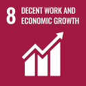 Sustainable Development Goal (SDG) 8 logo - Decent Work and Economic Growth