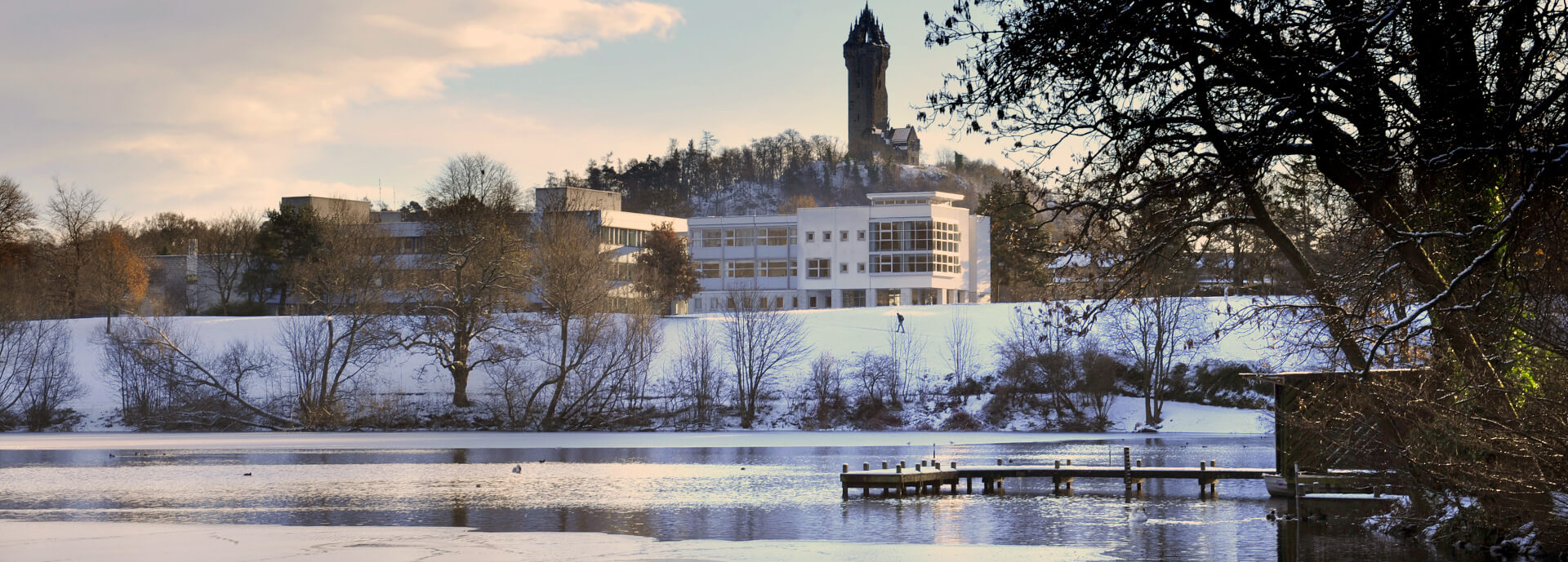 University of Stirling campus in the winter