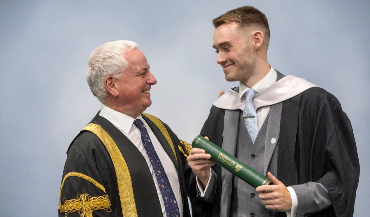 The Rt Hon Lord Jack McConnell celebrates his nephew's graduation.