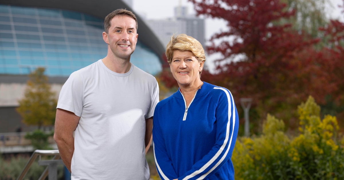 Steve Tigg pictured with Clare Balding.